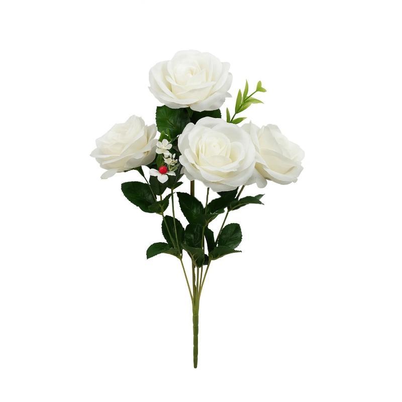 RAMO PEONIA GIGANTE X9 46 CM CREMA