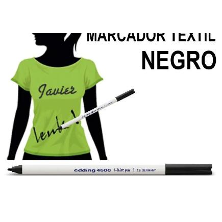 EDDING 4600 01 MARCADOR TEXTIL (01) NEGRO