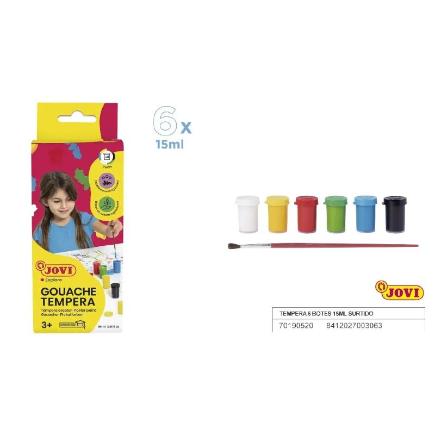 TEMPERA GOUACHE ESTUCHE 6 BOTES 15 ML SR