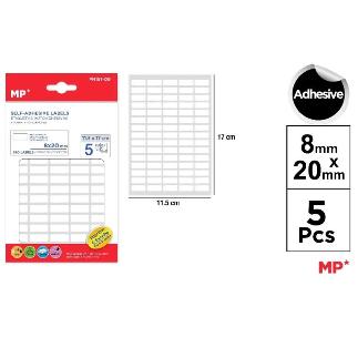 ETIQUETAS BLANCAS 8X20 MM 350 UDS