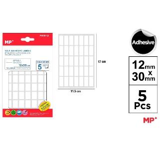 ETIQUETAS BLANCAS D= 12*30 MM 175 UDS