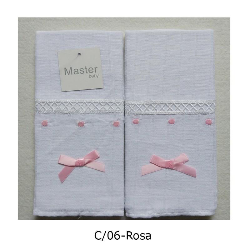 GASA BORDADA LENCERIA (2 PZAS) 45X45 CM ROSA