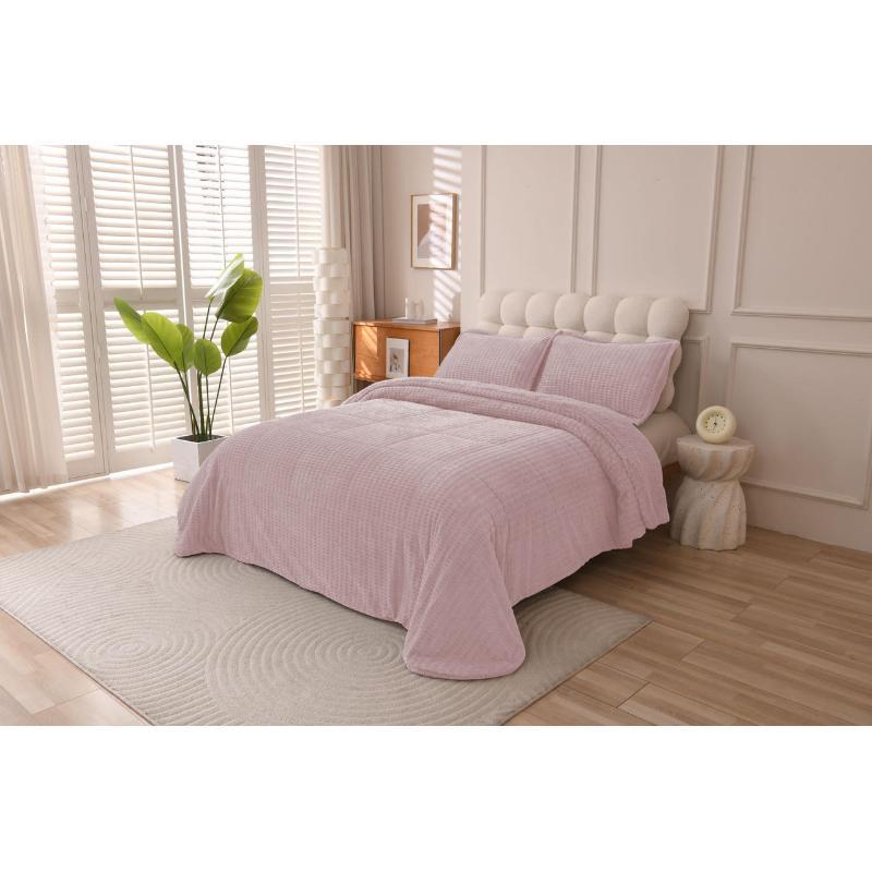 COMFORTER SHERPA EFECTO DN GRETA NUDE T/250X260