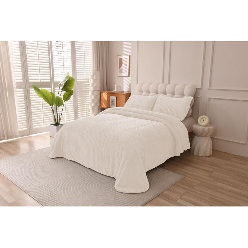 COMFORTER SHERPA EFECTO DN GRETA MARFIL T/200X260