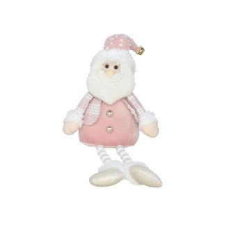 MUÑECO PATAS COLGANTES 17X6X41 CM ROSA/BLANC