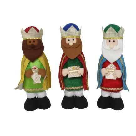 FIGURA REY MAGO HANS 13X10X41 CM MULTI