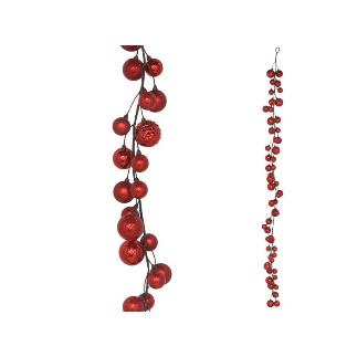 GUIRNALDA 54 BOLAS ROJO 1.8 M