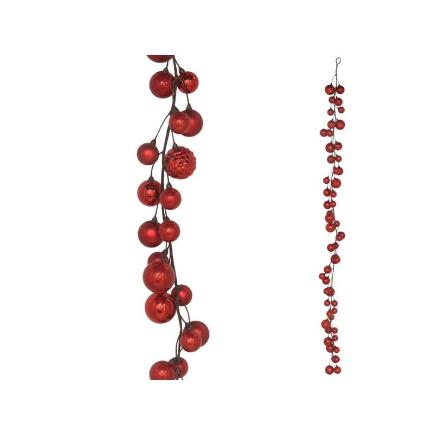 GUIRNALDA 54 BOLAS ROJO 1.8 M