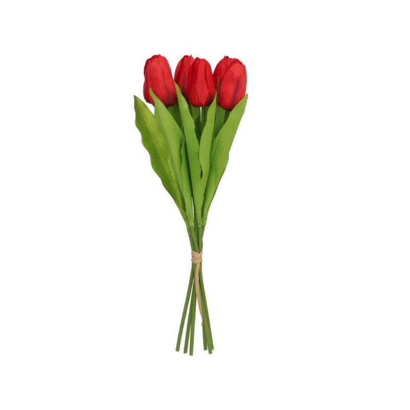 ATADO TULIPANES X6-40 CM ROJO