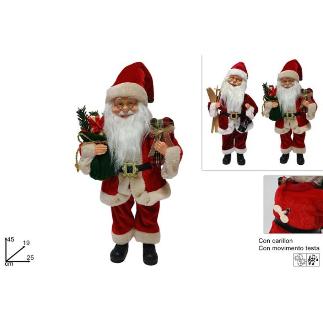 PAPA NOEL CAJA MUSICAL 45 CM 2 SURT