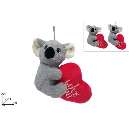 PELUCHE KOALA 23 CM CON CORAZON 2SS