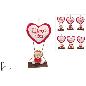 CORAZON DE PELUCHE CON ANIMALITOS 6 ASS