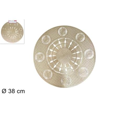 MANTEL REDONDO 38 CM FANTASIA ORO