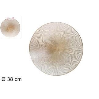 MANTEL REDONDO 38 CM DECO. ORO