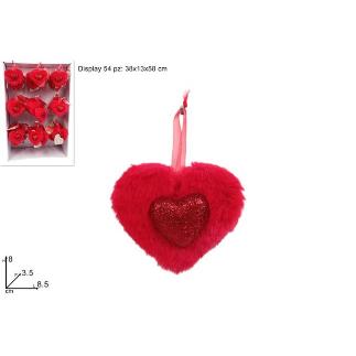COLGANTE CORAZON BRILLANTE CON PELO