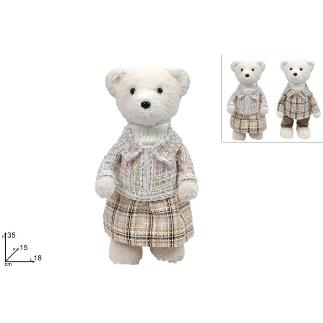 OSO 35 CM CON VESTIDO DE TELA SURT