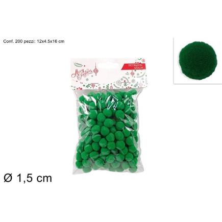 BOLITAS DECORATIVAS VERDE 1.5 CM