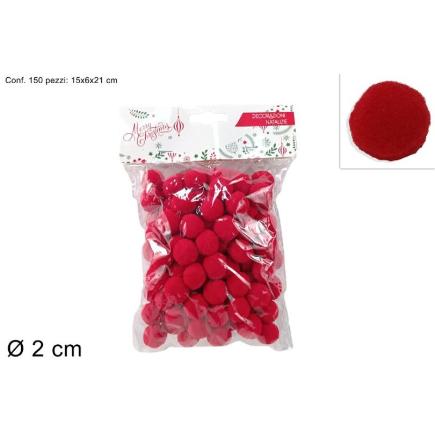 BOLITAS DECORATIVAS ROJO 2 CM