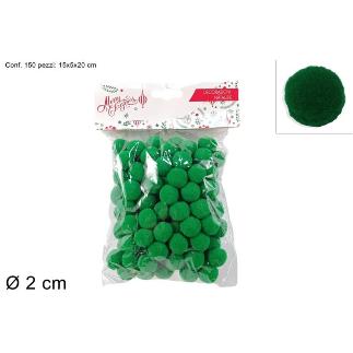 BOLITAS DECORATIVAS VERDE 2 CM
