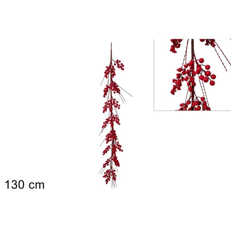 TALLO COLGANTE BAYAS 130 CM CON HILOS LAMINADOS TOJOS