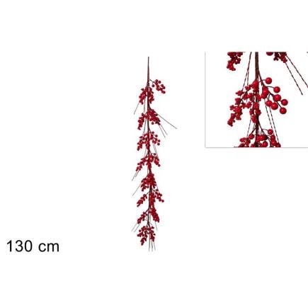 TALLO COLGANTE BAYAS 130 CM CON HILOS LAMINADOS TOJOS