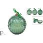 BOLA CRISTAL 13 CM DIAM VERDE C/VELA PERFUMADA