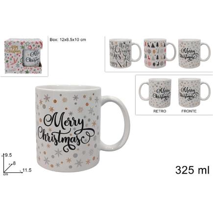 TAZON CERAMICA 325 ML CON DEC NAVIDAD