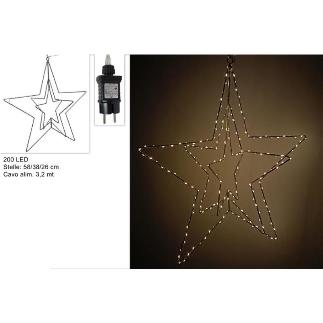 ESTRELLAS METALICAS LUMINOSAS 200 LED