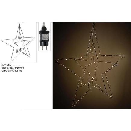 ESTRELLAS METALICAS LUMINOSAS 200 LED