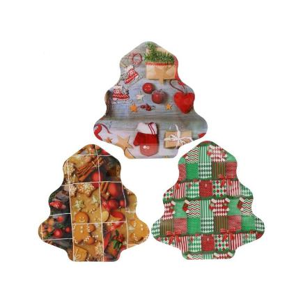 BANDEJA ARBOL CONFANY 24X23X1.3 CM 3 SURT