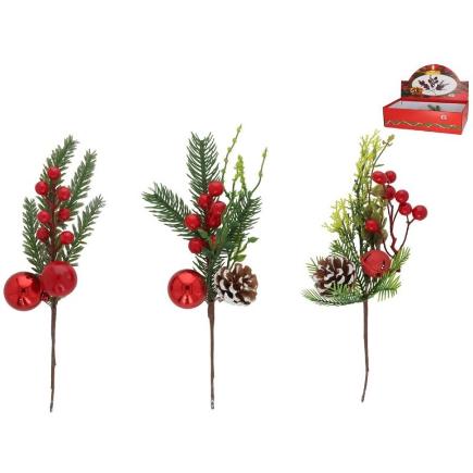 PICK XMAS VORKUTA ROJO 3 STD 27 CM