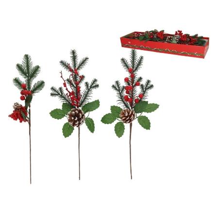 RAMA XMAS TAIGA ROJA 3 STD 39 CM