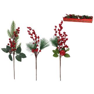 RAMA XMAS LIXUS ROJA 3 STD 42 CM