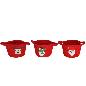 CESTO C/ASAS XMAS ROJO 22X30X15 CM 3 STD