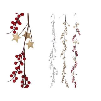 GUIRNALDA BAYAS Y ESTRELLAS 130 CM