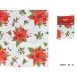 MANTEL C/POINSETTIAS ROJAS 132X178 CM