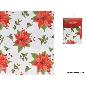 MANTEL C/POINSETTIAS ROJAS 152X259 CM