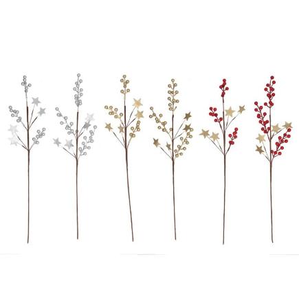 VARA BAYAS Y ESTRELLAS 60 CM 3 STD