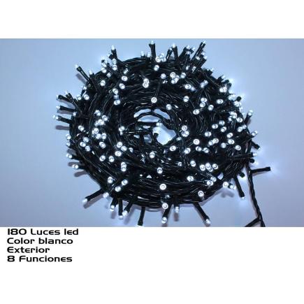 GUIRNALDA EXT 180 LEDS FRIA 8 FUNC 8.1M +4 M