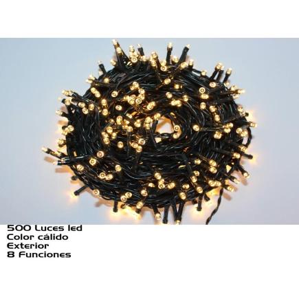 GUIRNALDA EXT 500 LEDS CALIDA 8 FUNC 22.5M+4