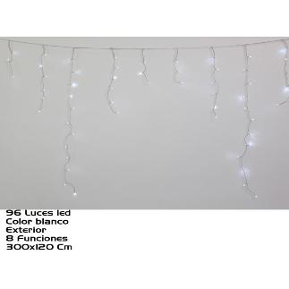 CORTINA EXT 96 LEDS FRIA 8 FUNC 300X120 CM