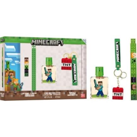 MINECRAFT EDT 50 ML VAPO+LLAVERO+PULSERA
