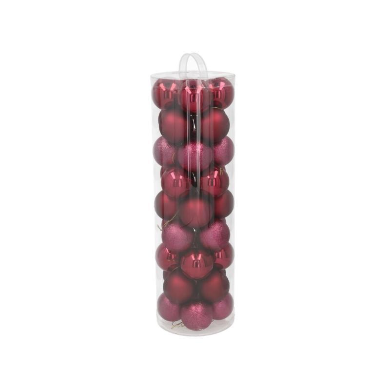 S/36 BOLAS ALICE 6 CM BURDEOS