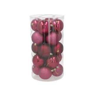 S/20 BOLAS ALICE 8 CM BURDEOS