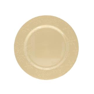 BAJOPLATO RELIEVE FLOR 33X33X1.8 CM DORADO