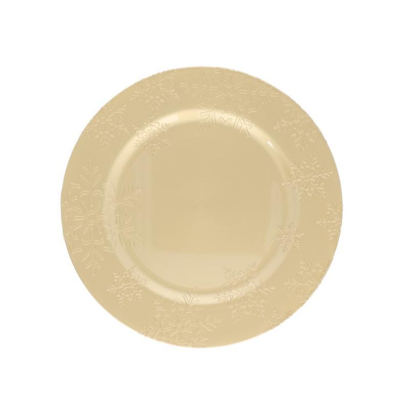 BAJOPLATO RELIEVE FLOR 33X33X1.8 CM DORADO