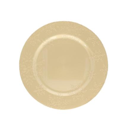 BAJOPLATO RELIEVE FLOR 33X33X1.8 CM DORADO