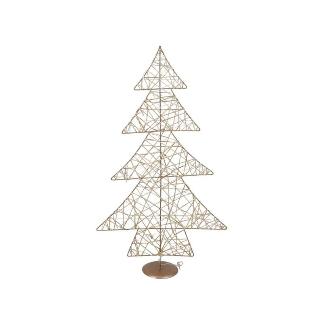 ARBOL XMAS C/40 LUCES 38X65 CM DORADO
