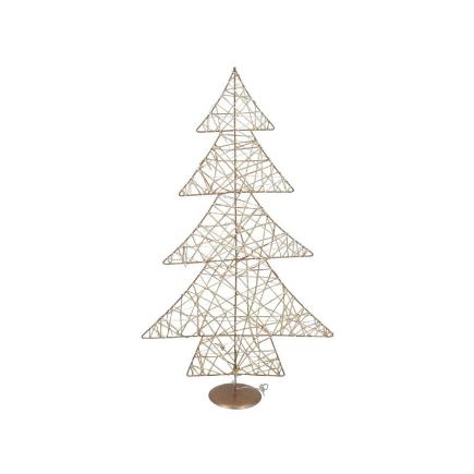 ARBOL XMAS C/40 LUCES 38X65 CM DORADO