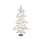 ARBOL XMAS C/40 LUCES 38X65 CM DORADO